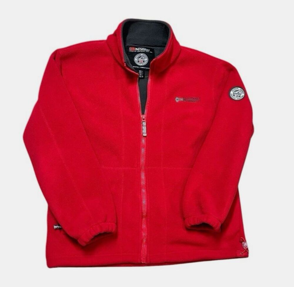 Outdoor Norway jacket expedition team Full Zip Fleece Men's L Red Gray Cabincore